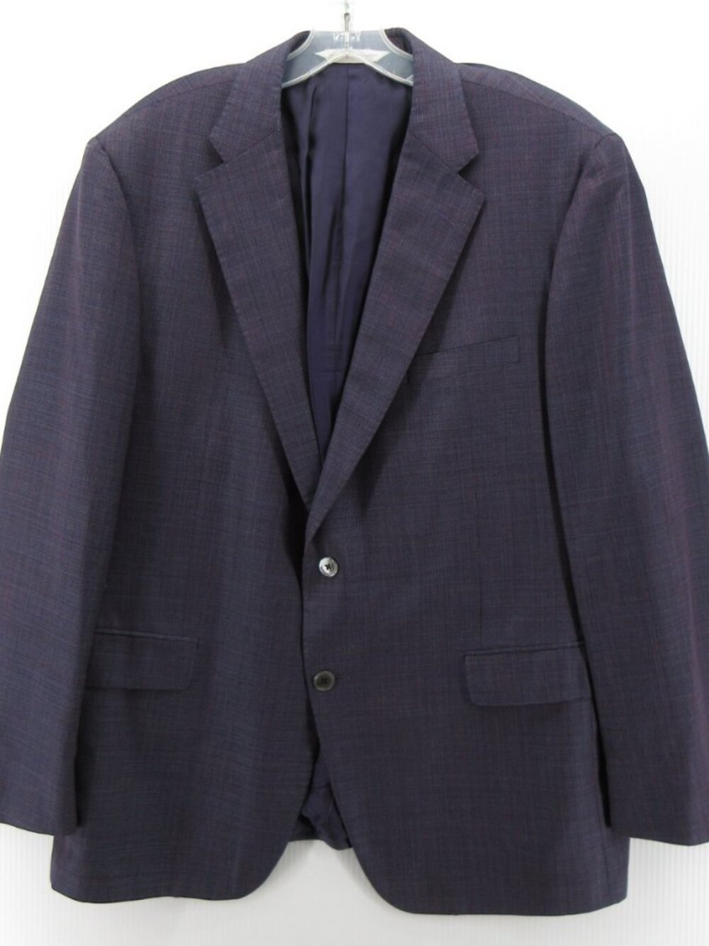 Samuelsohn Sport Coat 46 Blazer Wool Super 130s Microcheck Jacket *